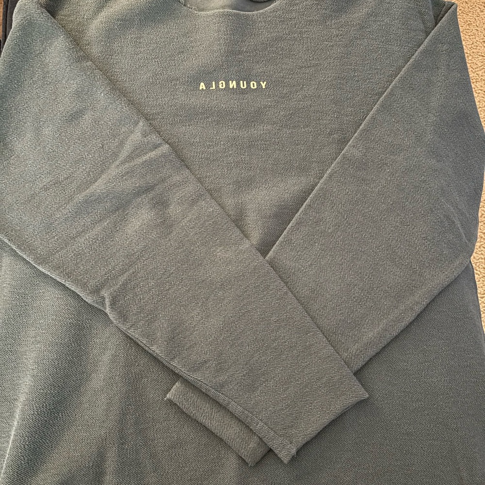 YoungLA Blue/Green Sweatshirt with Off White Logo